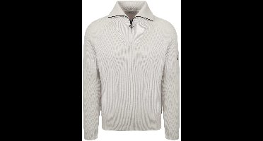 Suitable Half Zip Trui Tias Cooldry Knit Greige - Maat M - Heren - Schipperstrui - Schipperstrui met rits - Volwassen mannen
