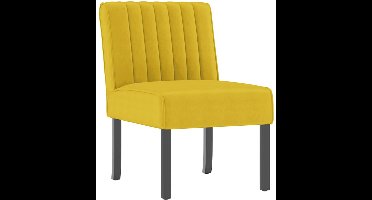 vidaXL - Stoel - fluweel - geel