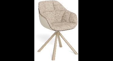 2x Sohome Draaibare Eetkamerstoel Kenn Bouclé - Beige