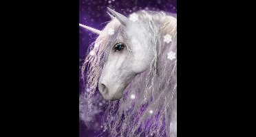 Unicorn fleece deken - 100 x 140 cm (paars)
