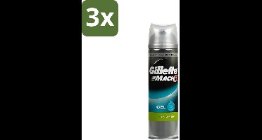3 x Gillette - Mach3 - Scheergel - Complete Defense Extra Comfort - Verzorgend - 200 ml - Scheergel - Complete Defense - Extra Comfort - Huid Verzorging - Gevoelige Huid