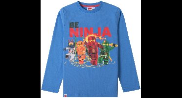 Lego Be Ninja Blue Ninjago kindershirt met lange mouwen, bovenste 4 jaar / 104 cm