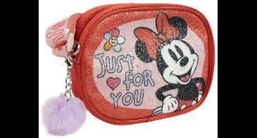 Disney Minnie For You glitter schouder- en crossbodytas