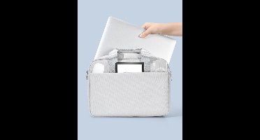 Daity Laptoptas, waterdichte beschermhoes, zakelijke aktetas voor mannen en vrouwen, geschikt voor 17,3-inch laptops/tablets, grijs.