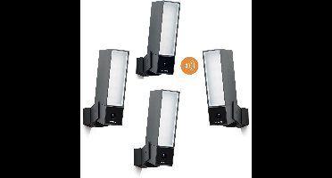 Netatmo Slimme Buitencamera x3 – Slimme Buitencamera met Sirene x1 - Outdoor Beveiligingscamera met Nachtzicht & Bewegingsdetectie – Smart Home Compatibel – 4-Pack