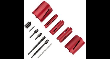 Parkside Boren set - 12 stuks - incl accessoires, en koffer - voor zand-kalksteen, metselwerk, baksteen of beton