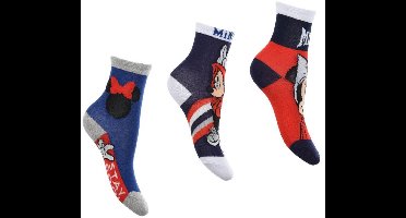 Disney Minnie Sokken - Maat 27-30 - Kindersokken - Sokjes - 3 paar - Voor kinderen - Minnie uitvoering