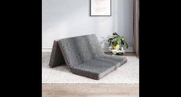 Opvouwbaar Matras – Slaapplek – Campingmatras – Logeermatras – Gel Geheugenschuim Matras – Medium Stevig – Ventilerend & Drukverlichting 90x200x10 cm