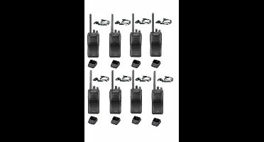Set van 8 stuks Kenwood TK-3501 met D-shape oortje en tafelladers