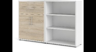 Giga Living Boekenkast Prima - Wit - 180x110x45cm