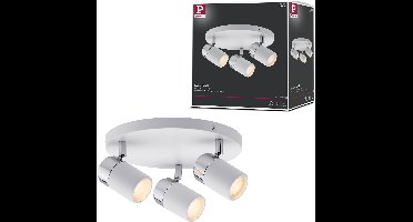 Spotlight Zyli IP44 GU10 230V max. 3x10W dimbaar Wit, Chroom