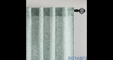 Elegant Voile Gordijnen - Turquoise - 245x140 cm - Semi-Transparant - Linnen Look