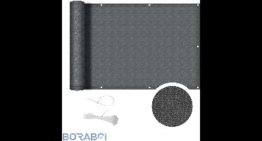 Balkonscherm - Graphiet - 90x600 cm - HDPE