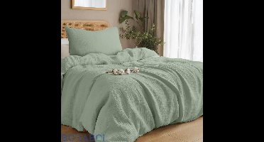 Dekbedovertrekset - Katoen - 135x200 cm - Groen - Inclusief kussensloop