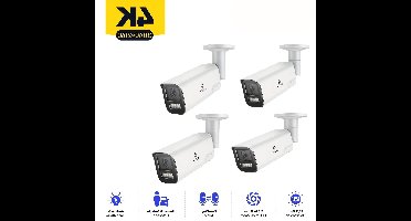 Beveiligingscamera – IP Camera – Dome Camera – PoE Camera – Surveillance Camera – 12MP Hoge Resolutie – Spotlight Kleurennachtzicht