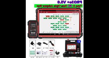 X431 PRO3S+ V5.0 Autodiagnose Tool – OBD2 Scanner – Auto Diagnoseapparaat – ECU Programmeur – Key Programmer – 10,1 Inch Touchscreen – 2 Jaar Gratis Updates