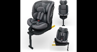 Kinderkraft I-360 2 PLUS Autostoel – 40-150 cm i-Size – Met Isofix – Groep 0/1/2/3 – Tot 12 Jaar – Grijs