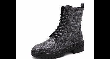 Marco Tozzi Dames Veterboot - 25202-037 Grijs - Maat 36