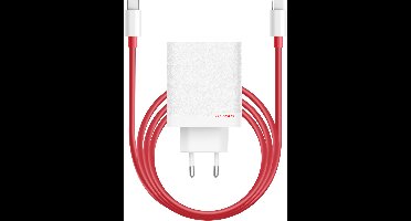 Oneplus, 120W Dual Port USB en USB C Netlader met 1m Kabel, Wit