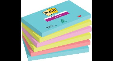 3M Post-it memoblok Miami, 76x127mm, assorti, pak à 6 stuks