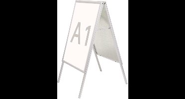 MAULpublic Stoepbord - zilver - aluminium - A1 - 1 stuk - 75.6 x 62.4 x 111.5 cm - MAUL