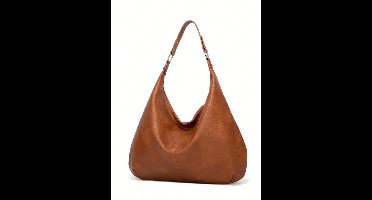 S&E Retro Oversized Tote Bag – Stijlvolle Ruimtemaker - Bruin