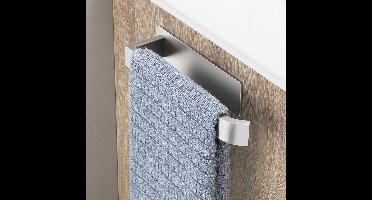 Boraboi® Zelfklevende handdoekhouder van roestvrij staal voor badkamer en keuken, eenvoudig te installeren zonder boren, modern ontwerp, 22 cm