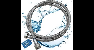 Metalen verlengslang - universeel - 1 tot 3 meter - lichtblauw