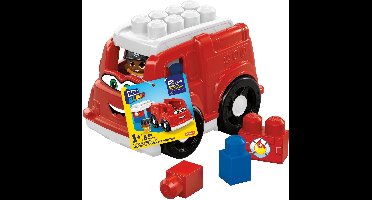 MEGA BLOKS First Builders Freddy de Brandweerwagen, Bouwspeelgoed, Blokken (6 Onderdelen) voor Peuters