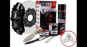 Complete Remklauw Verfset Texas Autolak Set met Hittebestendige Lak - Kleur - Glans Zwart