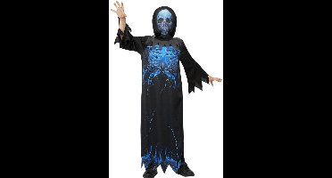Smiffys Kinder Kostuum -Kids tm 12 jaar- Midnight Skeleton Reaper Zwart