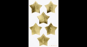 folia Adventsstickers 'STARS GOLD