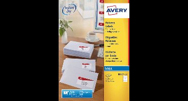 Etiket avery j8173-10 99.1x57mm wit 100stuks