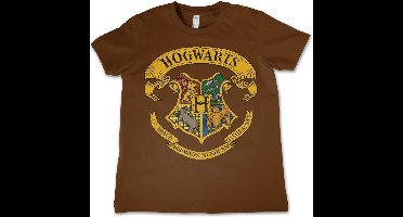 Harry Potter Hogwarts Crest Kids T-Shirt Kinder Brown-10 Jahre