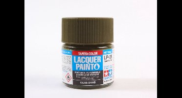 Tamiya Hobbyverf Enamel verf - LP-28 Olive Drab 1 - Matt - Lacquer Paint - Verf potje - 10 ml