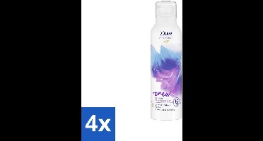 Dove Douche- & Scheerschuim - Bath Therapy - Renew - Violet & Hibiscus - 200 ml - Voordeelverpakking - 4 stuks