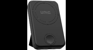 UNIQ 2-in-1 Powerbank 6500mAh - MagSafe iPhone en Apple Watch en andere smartphones en tablets - Noodpakket Geschikt - Draadloos en USB-C Snelladen- Zwart
