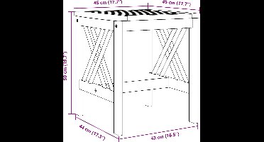vidaXL - Bijzettafel - Bruin - Massief - acaciahout