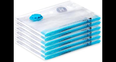 SilverRack Vacuumzakken voor Kleeding, Kussen, Jassen en Dekbedden | 6 Stuks 50x70 cm | Vacuum Opbergzakken | Vacuümzakken voor Reizen, Koffer en Opslag | Vacumeerzakken