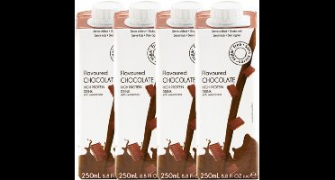 Protiplan - Drinkpakje Chocolade - 4 stuks - 4 x 250 ml - Ready to go proteïnedrank