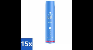 Taft - Ultra 4 - Haarspray Mini - Sterke hold voor onderweg - 75 ml - Bulkverpakking - 15 stuks
