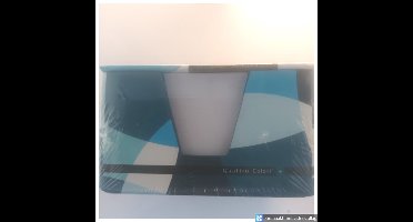 Quattro Colori - Kubus - Vierkant - Met vulling - Blauw - Papier 100x100mm - Hersluitbaar - Hoogte 62mm - Lannoo Graphics