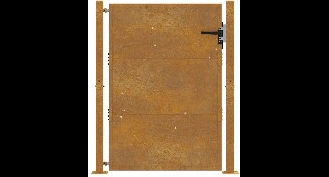 vidaXL - Poort - 100x125 - cm - cortenstaal