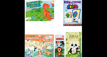 Reispakket Jongens - Speelgoed voor in de Auto - Speelgoed voor Onderweg - Reisspeelgoed - Speelgoed voor op Reis - Voor Creatief Plezier Onderweg