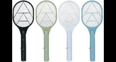 Kinzo Vliegenmepper elektrisch - 2x - multi color - op batterijen - 45 cm