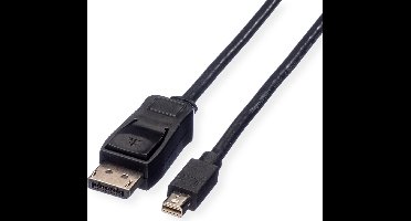 VALUE DisplayPort kabel, DP M - Mini DP M, zwart, 1,5 m