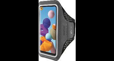 Hardloop Sportarmband geschikt voor Samsung Galaxy A21s - Zwart - Mobiparts