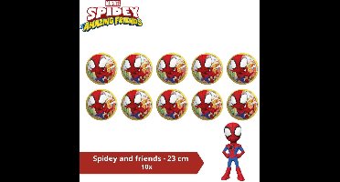 Bal - Voordeelverpakking - Spiderman en Friends - 23 cm - 10 stuks