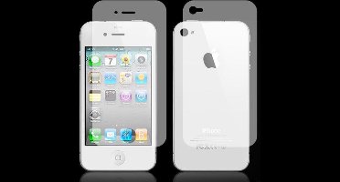 Dubbele transparante screenprotector voor iPhone 4 en 4S - bescherm voor- en achterkant