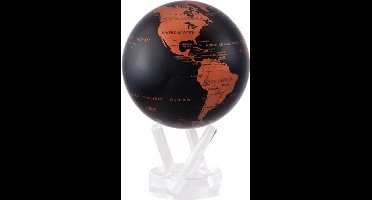 Mova wereldbol op zonne energie Ø 11,5 cm - Uitvoering - Koper en zwart (CBE)